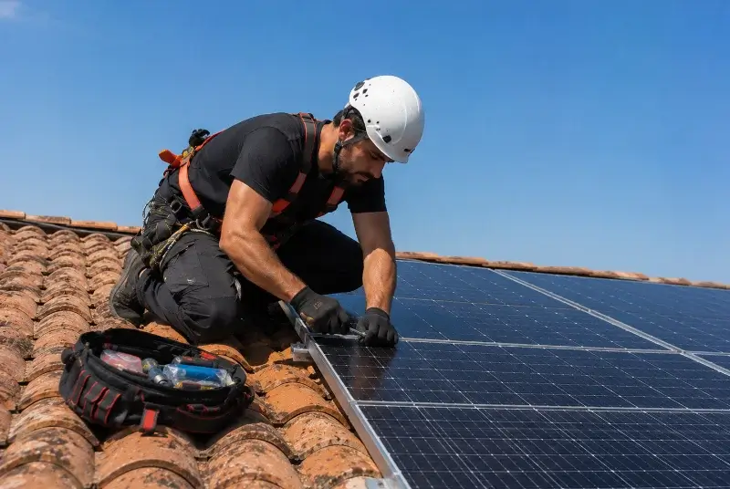 Maintenance et monitoring de panneaux solaires au Temple-de-Bretagne